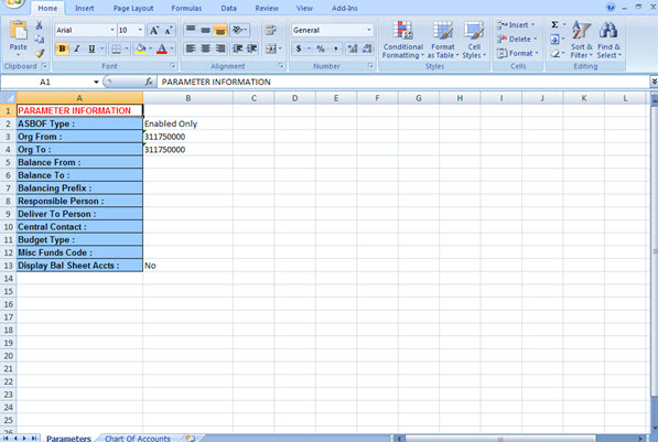 uab financial affairs gl reports excel chart of accounts chart of accounts in excel