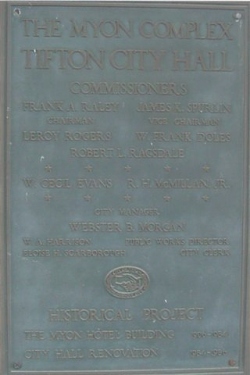 Myon Complex - Tifton City Hall Sign