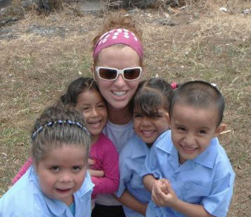Leigh Ann Hall and kids in Costa Rica
